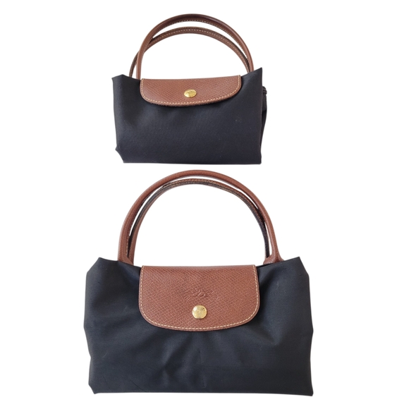 Longchamp Handbags - Longchamp Le Pliage Tote Bag Model M & Model S Bundle Black Nylon Tote